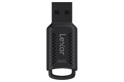 Picture of Lexar JumpDrive V400 64GB USB 3.2 Gen 1 Black Pen Drive ( Life Time Warranty )-Black