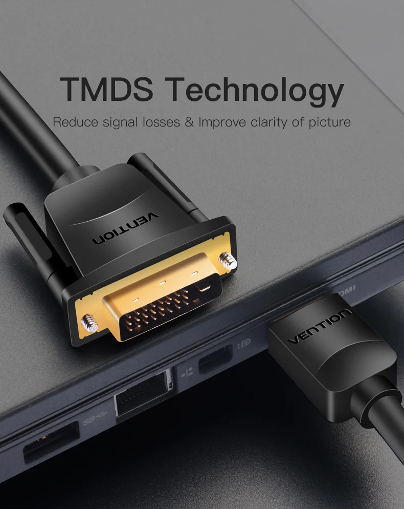 Picture of Vention ABFBF HDMI to DVI Cable 1M - Black-Black