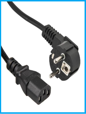 Picture of Maxline 16 Ampere 2 Pin Plug Power Cord ( Model: ML-1102 -3250 Watt )for Rice cooker, Wait Scall & Various Types of Electronics Device-Black