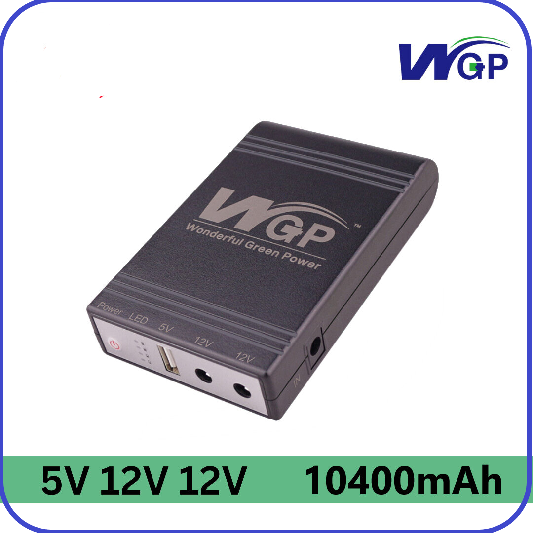 Picture of WGP Mini UPS (5V 12V 12V ) 10400mAh Volt Output for Router, Onu, CC Camera Backup Mini UPS