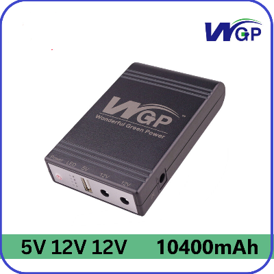 Picture of WGP Mini UPS (5V 12V 12V ) 10400mAh Volt Output for Router, Onu, CC Camera Backup Mini UPS