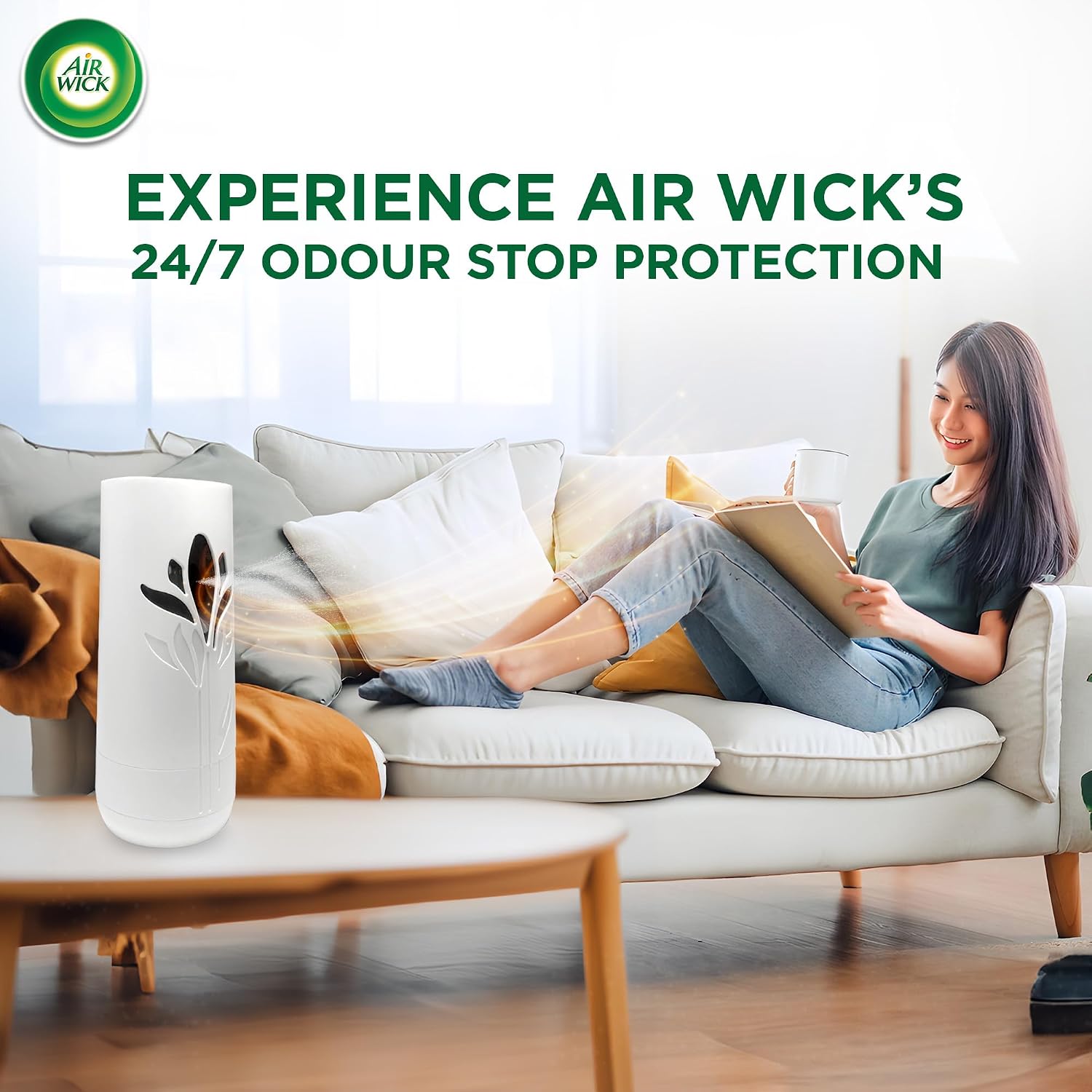 Picture of Air Wick Freshmatic Essential Oil Automatic Spray Magnolia Peony 250ml (Free Refill & Battery)