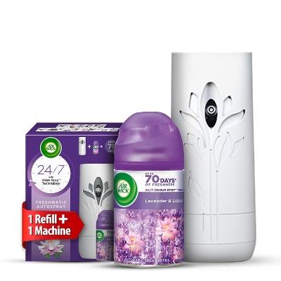 Picture of Air Wick Freshmatic Essential Oil Automatic Spray Lavender 250ml (Free Refill & Battery)