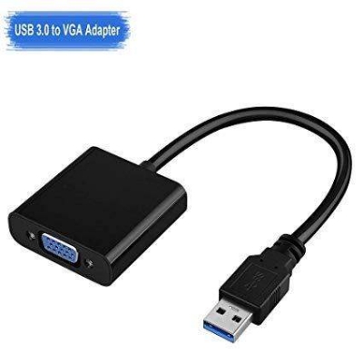 Picture of High-Speed USB 3.0 to VGA Adapter Cable for Monitor, Projector, TV - Black, Super Speed 5Gbps, HDMI-Compatible, New 