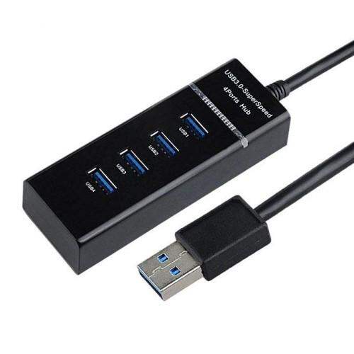Picture of USB HUB 3.0,  4 Port USB Hub -BLACK (Black)