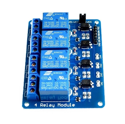 Picture of Rellay Module Four (04) Channel (5Volt) For Arduino Blue - Solar Panel 
