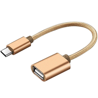 Picture of New High-Quality USB Type-C to USB Female OTG Adapter Cable - Data Sync & Transfer - Durable Type-C Connector - Cable Protector 