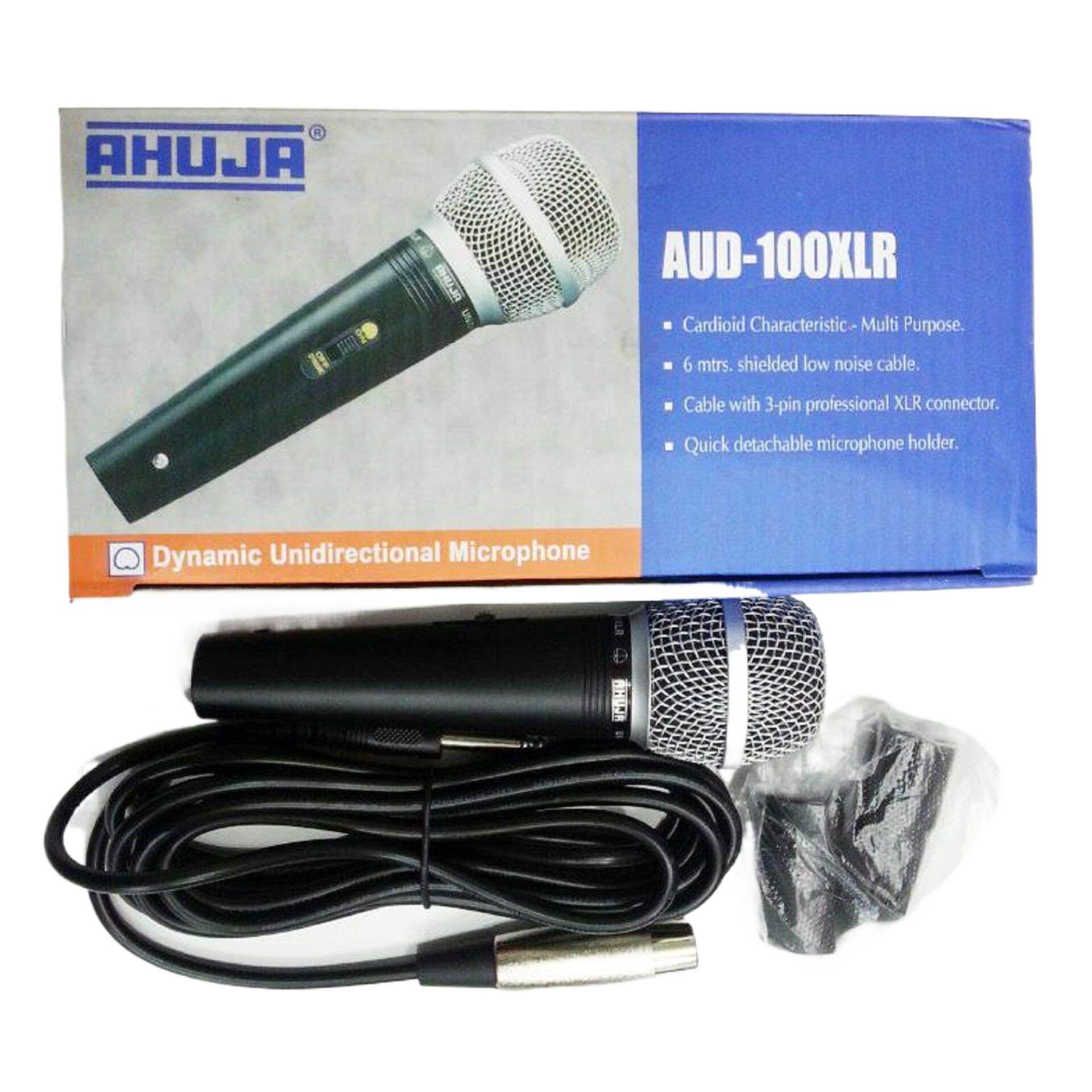 Picture of Microphone, ///AUD-98XLR/// - Dynamic Corded  Unidirectional Microphone, 3-Pin professional xlr connector (Black)