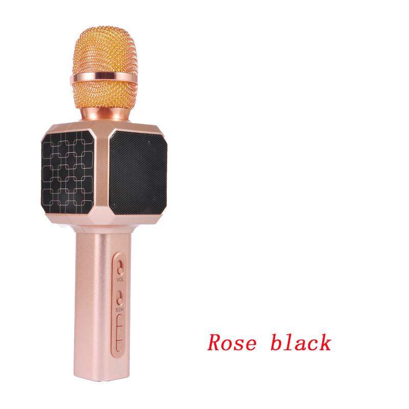 Picture of Magic Bluetooth Karaoke Microphone SU.YOSD , Wireless Professional Speaker Handheld Microphone SD Card,  with USB Colorful Neon Lights (Gold)