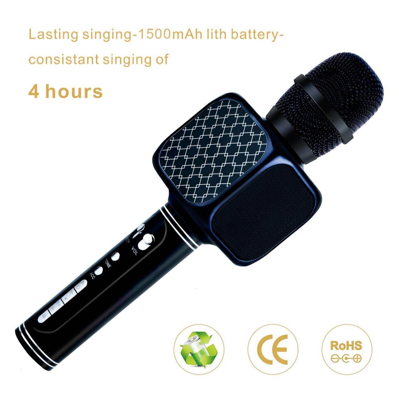 Picture of Professional Wireless, Speaker, Recorder & Microphone Handheld, Magic Bluetooth Karaoke Microphone (Black)
