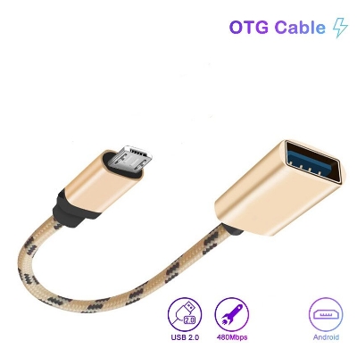 Picture of OTG Adapter Micro USB Male to USB Female, Micro USB 2.0 OTG Cable for Mobile Phones Tablets Attach Pendrive Mouse Keyboard to Mobiles & Tablets - Black 