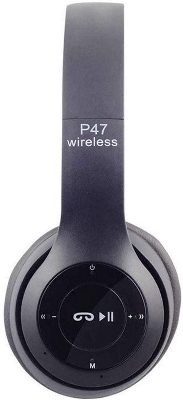 Picture of Wireless, Bluetooth, Fold-able, P47 Headphones Noise Canceling MP3/MP4/FM Player with SD Card Slot for Easy Travel - Headphone - Headphone (Red)