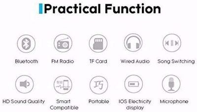 Picture of Wireless, Bluetooth, Fold-able, P47 Headphones Noise Canceling MP3/MP4/FM Player with SD Card Slot for Easy Travel - Headphone - Headphone 