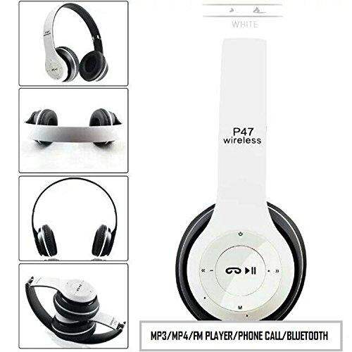 Picture of Wireless, Bluetooth, Fold-able, P47 Headphones Noise Canceling MP3/MP4/FM Player with SD Card Slot for Easy Travel - Headphone - Headphone (Green)