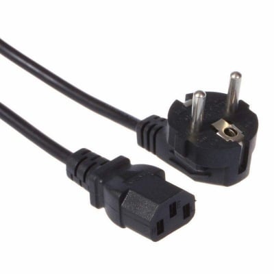 Picture of Power Cable, AC & DC Power Cable, Power Cord, Power Cable, 1.5m or 5 , TWO(02) Pin Light &  Fan, PC Charger cord (Black)