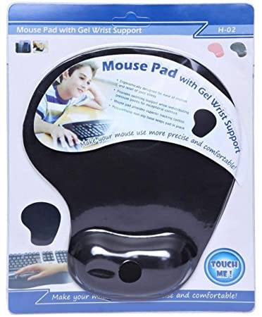 Picture of Mouse Pad Wrist Rest Ergonomic Comfort Wrist Gel Rest Support Mat - Reduce Strain And Discomfort With Ergonomic Wrist Support (Black)