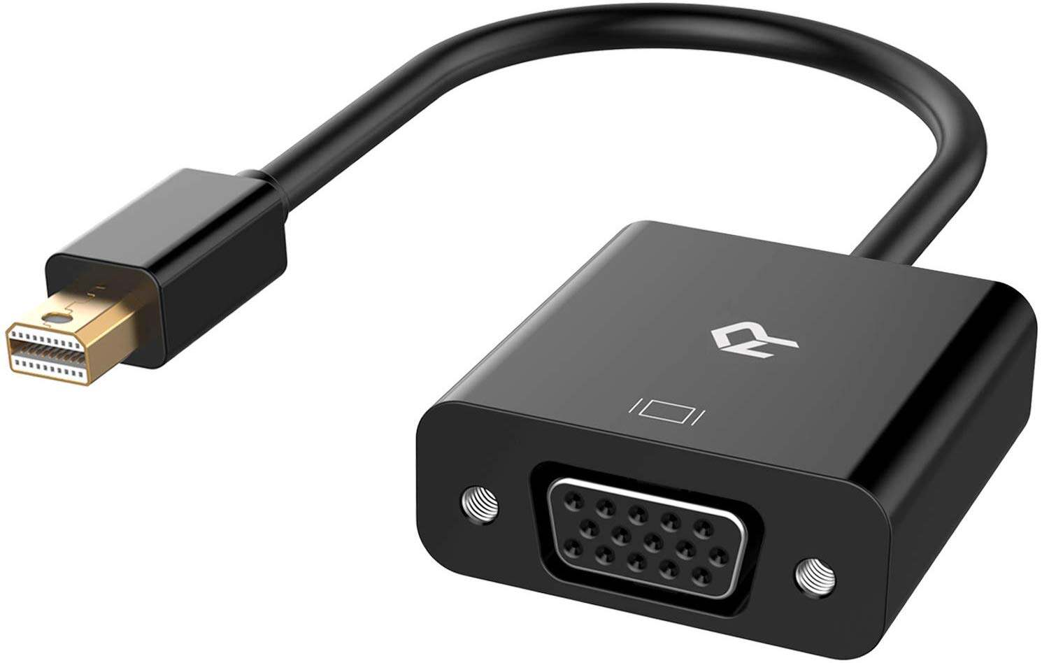 Picture of Mini Display Port(DP) to VGA Adapter or Converter 1080p -Black (Black)