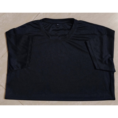 Picture of Premium Mesh Round Neck T-Shirts (125 GSM)  - Black