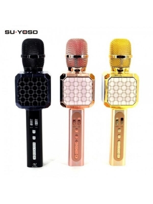 Picture of Wireless USB Recording Microphone Portable Karaoke  Voice Changer, Cellphone/Mobile Karaoke Player Support USB/TF MP3 Player and Bluetooth (Gold)