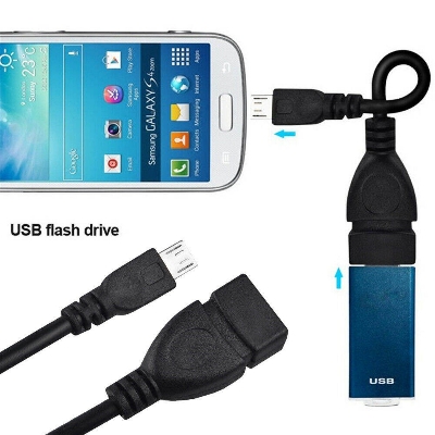 Picture of Android OTG Cable, Female USB to Micro USB  - Black (Black)