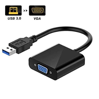 Picture of USB 3.0 to VGA Adapter Converter, High Speed USB to VGA Adapter Display Port to vga, Support Max Resolution 1080p for Windows 7/8/8.1/10 Desktop Laptop PC Monitor Projector HDTV, Monitor, Projector (Black)