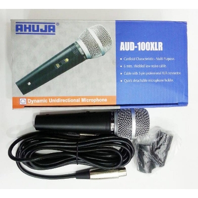 Picture of Ahuja Wired Microphone AUD 100XLR With Wired (Black)