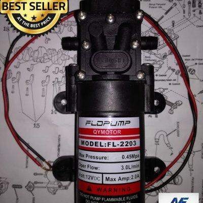 Picture of Water Pump DC 12 Volt to 24 Volt 100 Watt 80 psi High Pressure Water Pump For Bike or Car Wash & Garden (Black)