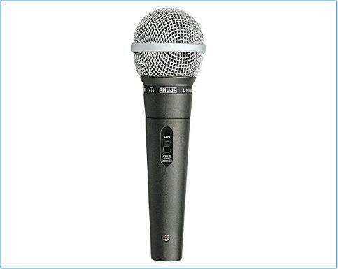 Picture of Ahuja AUD-98XLR Microphone with Wired Jack- Black (Black)