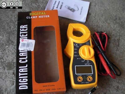 Picture of Digital Clamp Meter Multimeter AC/DC Ammeter Voltmeter Resistance Test - Original Model: MT87 - Versatile Testing Capability (Yellow)