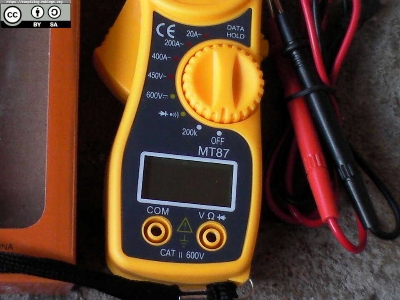 Picture of Digital Clamp Meter Multimeter AC/DC Ammeter Voltmeter Resistance Test - Original Model: MT87 - Versatile Testing Capability (Yellow)