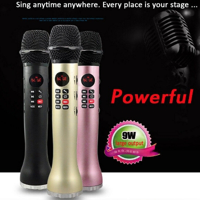 Picture of Bluetooth Handheld KTV Microphone L598 KTV Wireless Music Speaker Player, Brand MS-L598 Wireless Handheld Microphone (Rose Red)