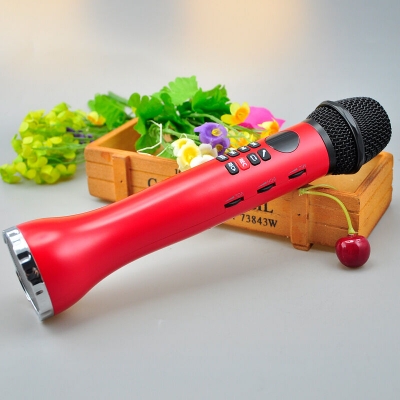 Picture of Karaoke L - 598 Bluetooth Microphone Portable Speaker Microphone 9 Watt (Red)