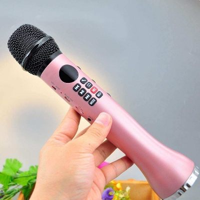 Picture of Karaoke L - 598 Bluetooth Microphone Portable Speaker Microphone 9 Watt (Pink)