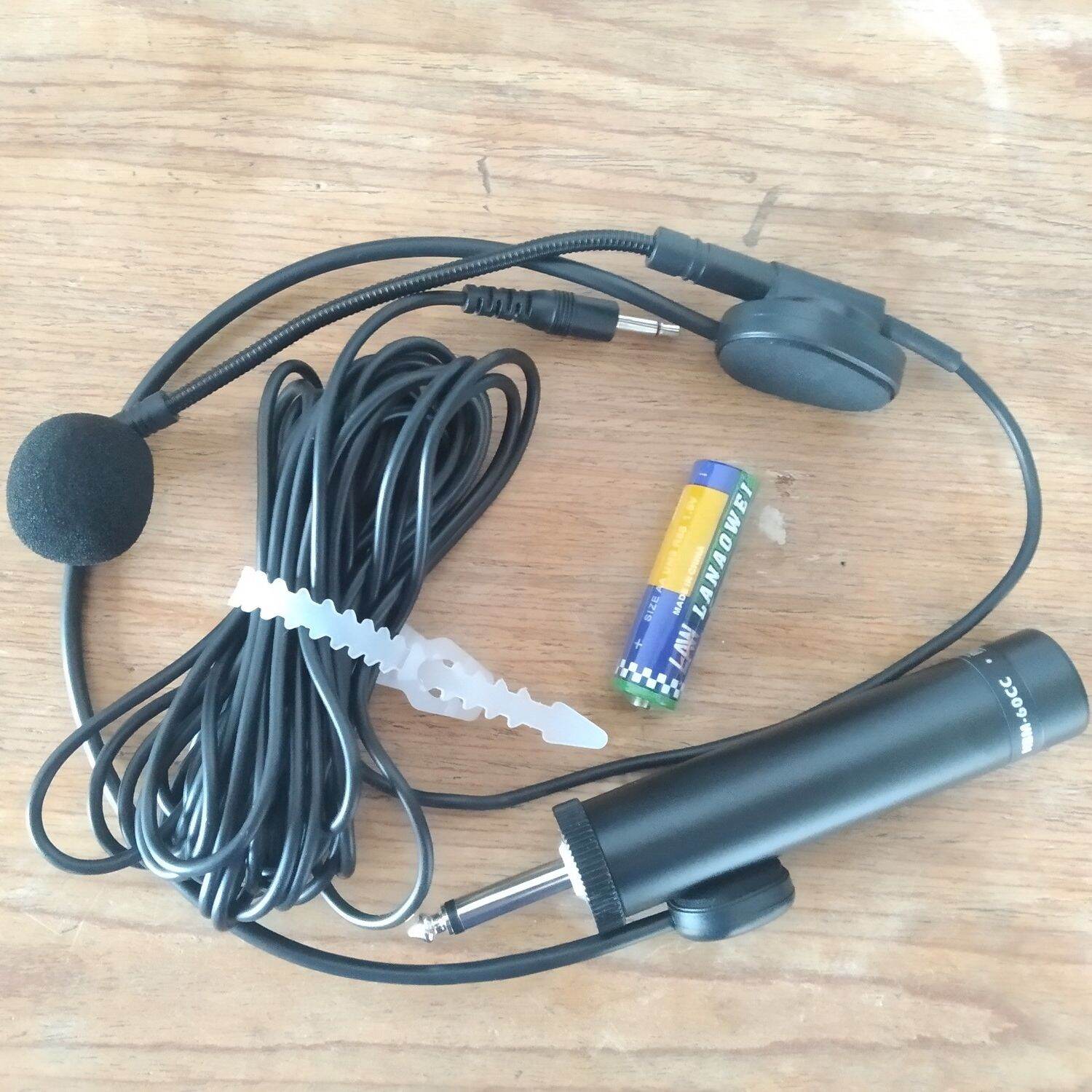 Picture of AHUJA HBM-60CC Head-Band Microphone Connected to the Amplifier Directly With 3.5 Mm Jack & 5.5mm Converter Microphone (Black)