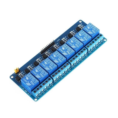 Picture of 8 channel Relay Module DC  5V For Arduino (Blue)