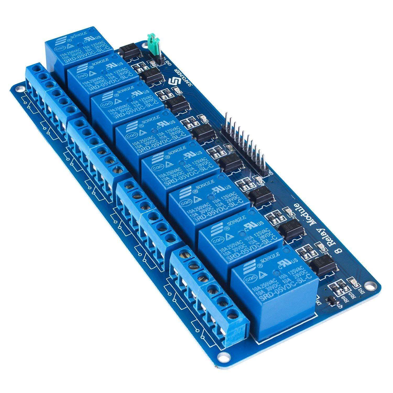 Picture of 8 channel Relay Module DC  5V For Arduino (Blue)