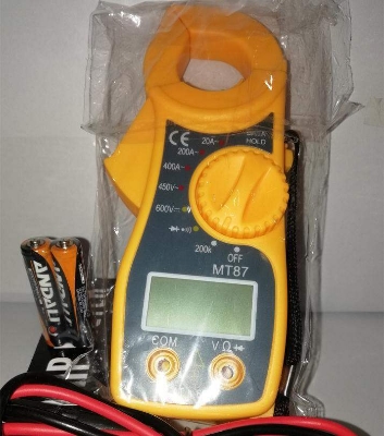 Picture of Open World MT87 Mini Clamp Type 1999 LCD Digital Multimeter AC/DC Voltage AC Amp Meter (Yellow)