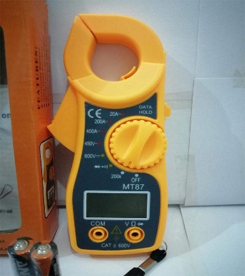 Picture of Open World MT87 Mini Clamp Type 1999 LCD Digital Multimeter AC/DC Voltage AC Amp Meter (Yellow)