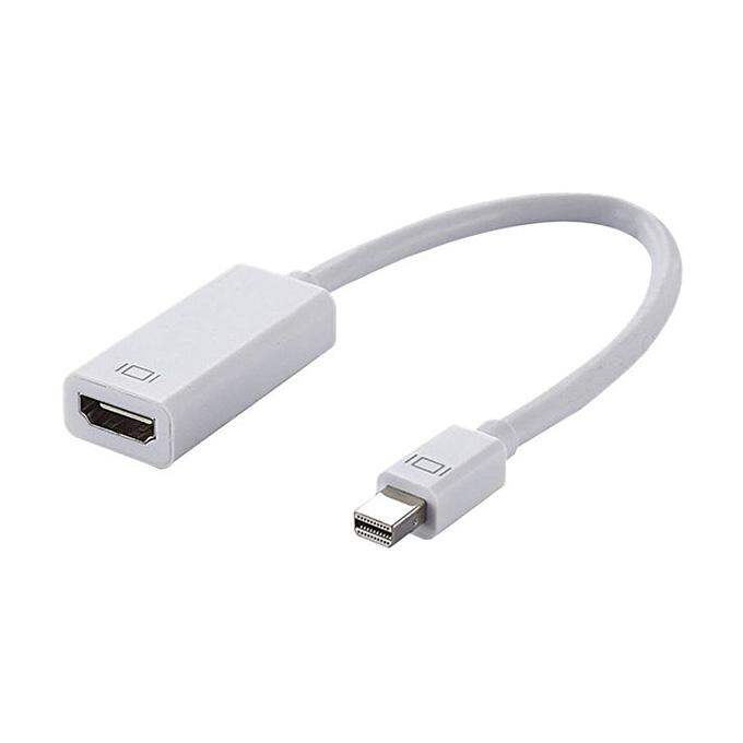 Picture of Mini Display Port To HDMI Adapter Cable Male To Female Mini DP Converter (White)