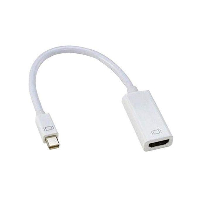 Picture of Mini Display Port To HDMI Adapter Cable Male To Female Mini DP Converter (White)
