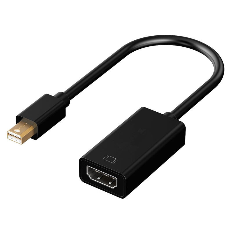 Picture of Mini Display Port To HDMI Adapter Cable Male To Female Mini DP Converter (Black)