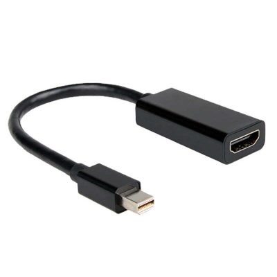 Picture of Mini Display Port To HDMI Adapter Cable Male To Female Mini DP Converter (Black)