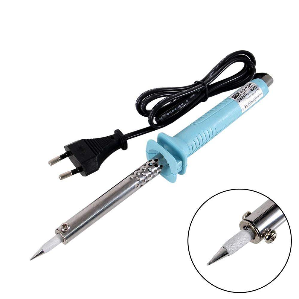 Picture of New High-Quality Soldering Iron 60W with Durable Handle and High-Temperature Heating - EU Plug (Blue)