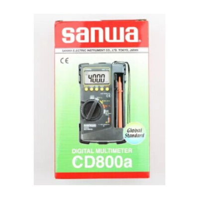 Picture of SANWA CD800A DIGITAL Multimeter CD800A CD800a DMM 4000 Volt Counter Tester MeterGlobal Standard,  MADE IN Tokyo, JAPAN (Black)