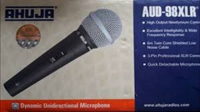 Picture of Ahuja India & China Microphone ///AUD-98XLR/// - Dynamic Corded Unidirectional Microphone, 3-Pin Professional XLR Connector (China)