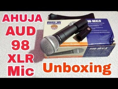 Picture of Ahuja India & China Microphone ///AUD-98XLR/// - Dynamic Corded Unidirectional Microphone, 3-Pin Professional XLR Connector (China)