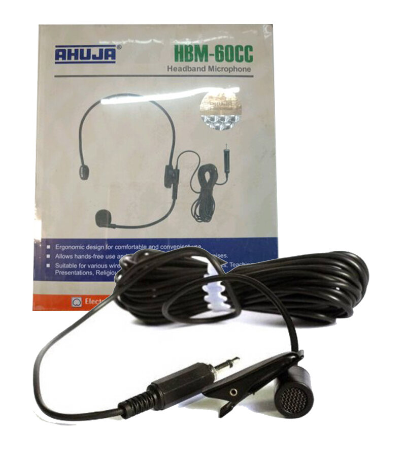 Picture of Ahuja HBM-60CC With 3.5 Mm Jack Microphone 6M Wire - Microphone - Microphone (Black)