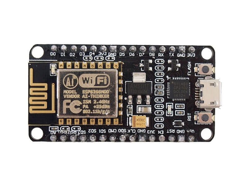 Picture of Node Mcu Lua ESP 8266 WIFI Module Based on CP2102 Board (Black)
