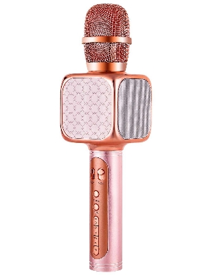Picture of Wireless Bluetooth Microphone Speaker Karaoke USB KTV Mobile Player MIC Speaker Recording Gold (Gold)