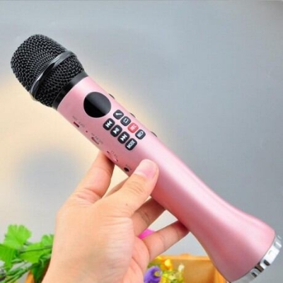 Picture of Bluetooth Microphone Karaoke L - 598 Bluetooth Microphone Portable Speaker (Pink)